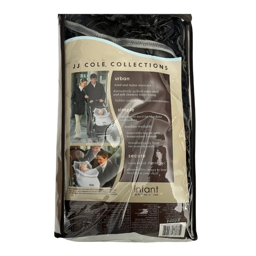 JJ Cole Bundle Me Car Seat Stroller Bunting Bag Black‎ Wind Water Resistant